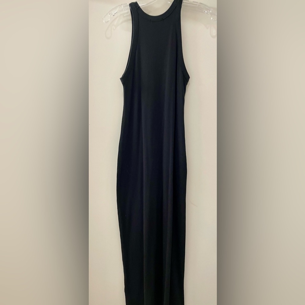 Buck Mason Surplus Rib Maxi Dress Black. Size Medium. - Picture 4 of 6